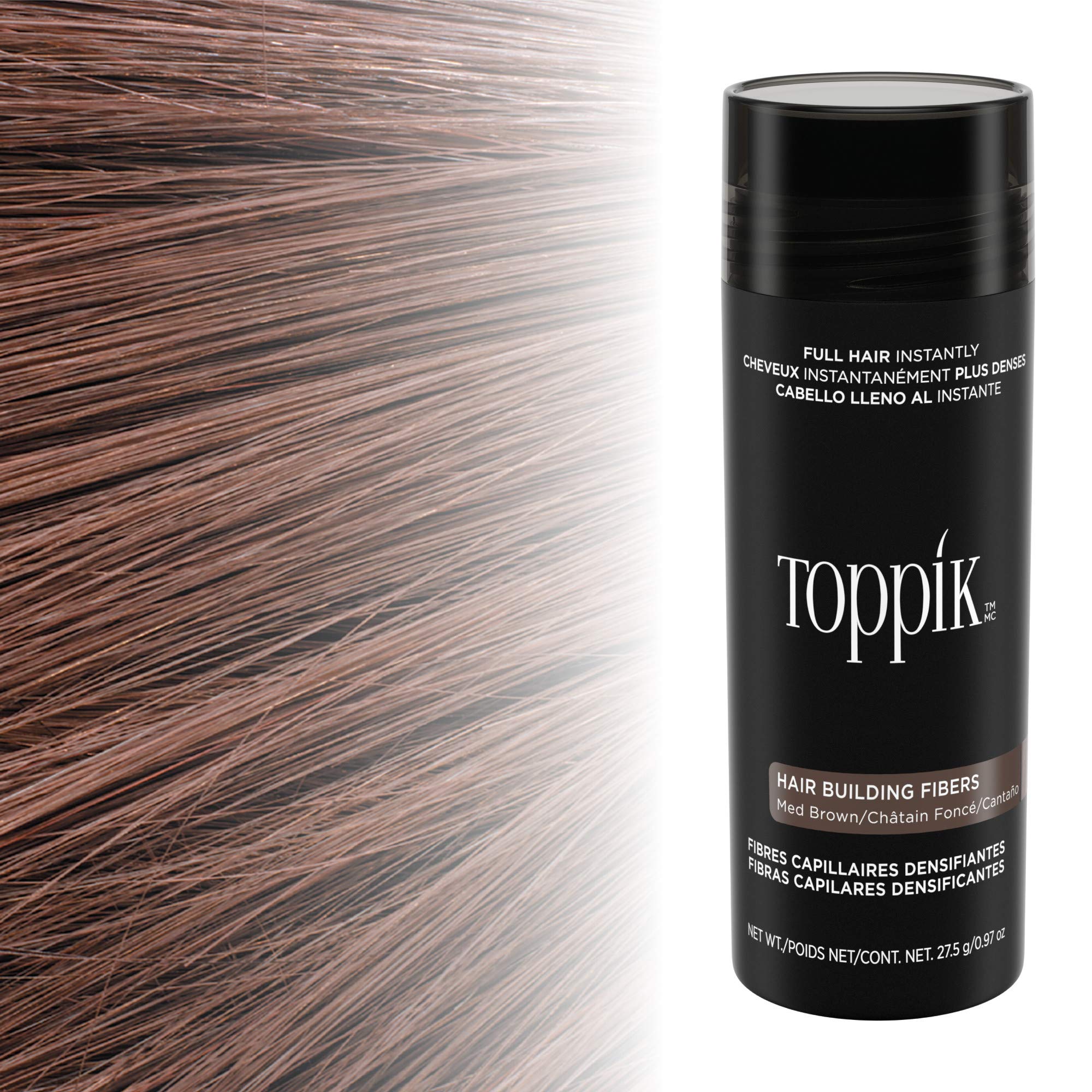 Toppik Hair Building Fibers Spray (Medium Brown, 1.94 oz)
